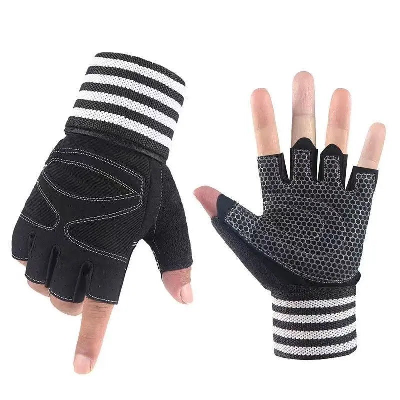Elevate Your Workout with Padded Fingerless Weightlifting Gloves for Ultimate Grip and Hand Protection