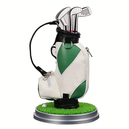 Golf Pen Holder + 3-Pen Set Creative Design Brightens Your Office Desk Perfect Holiday Gift for Office Workers and Gift-Givers