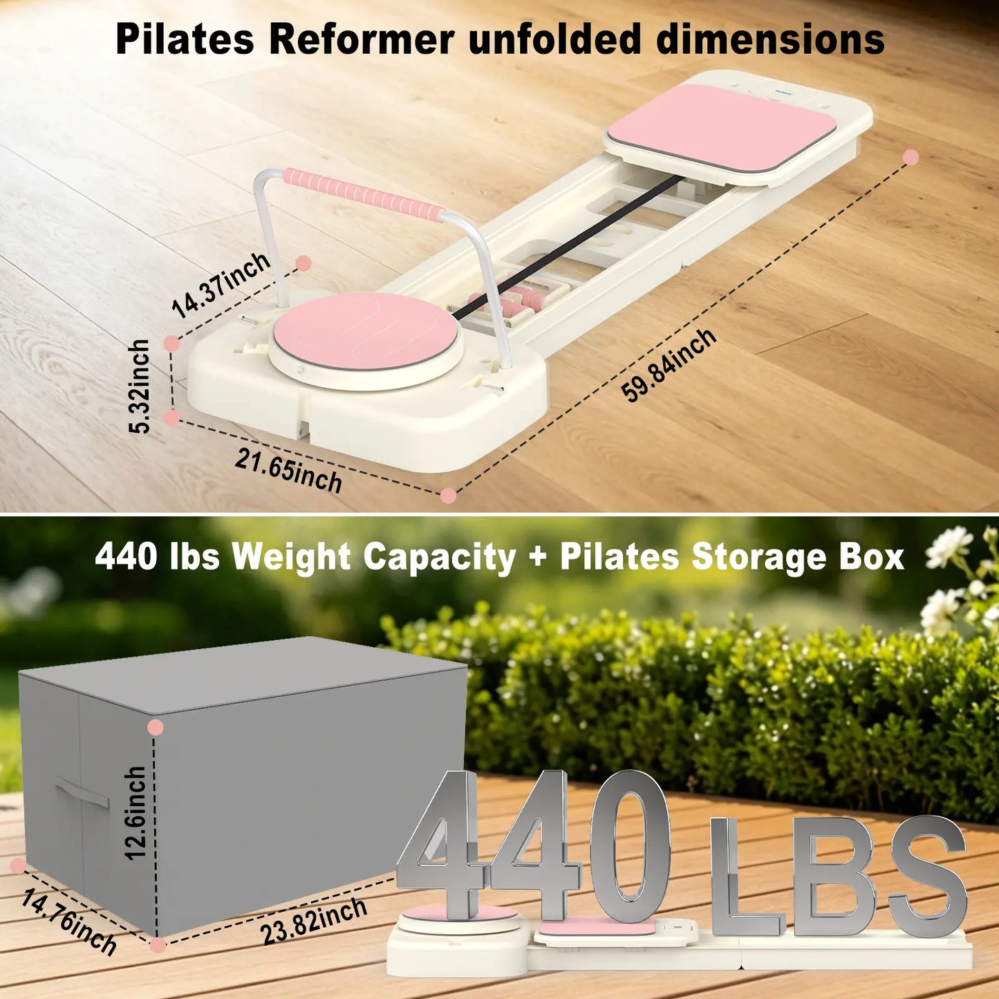 Transform Your Home Workout with the HOTWAVE 7-in-1 Portable Pilates Reformer - Compact, Durable, and Designed for Full-Body Sculpting