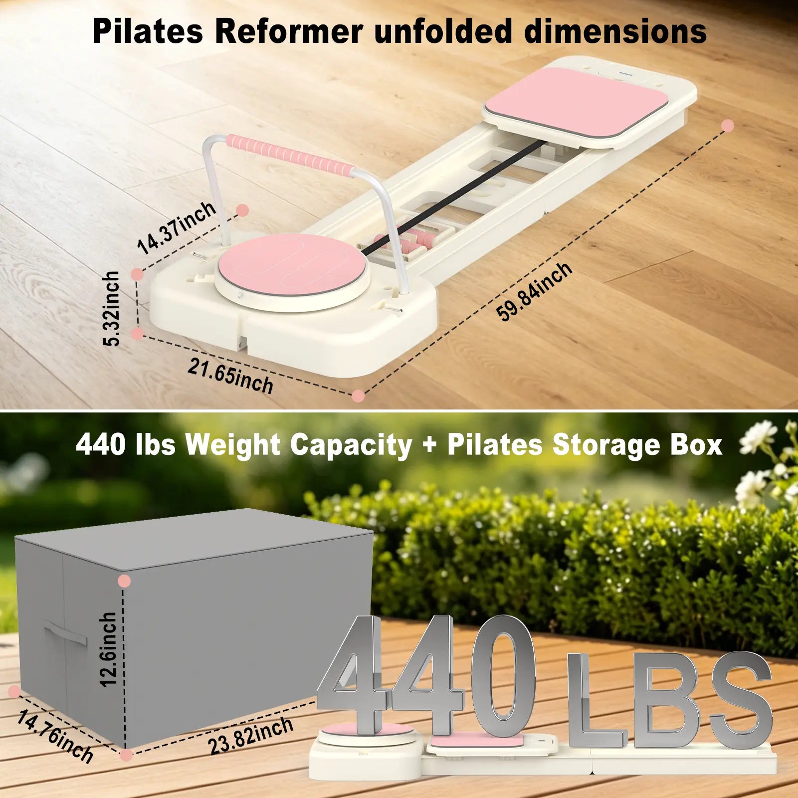 Transform Your Home Workout with the HOTWAVE 7-in-1 Portable Pilates Reformer - Compact, Durable, and Designed for Full-Body Sculpting