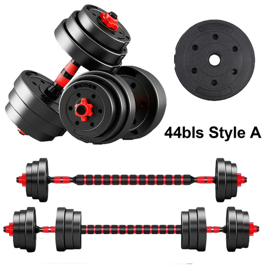 Summervibes 22/44Bls Adjustable Dumbbell Set for Home Gym Fitness Weight Plates, 3-In-1 Ergonomic Modes, Heavy Duty Cast for Strength Training Barbell Weight Set Exercise Equipment Gifts for Mother'S Day