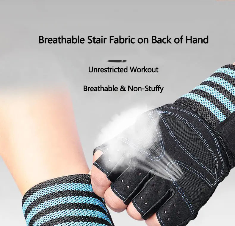 Elevate Your Workout with Padded Fingerless Weightlifting Gloves for Ultimate Grip and Hand Protection