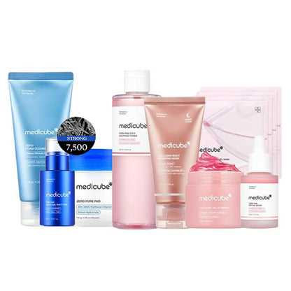 Unlock Radiant Skin with the Medicube Affordable Glass Glow Skincare Set | 8-Piece Routine for All Skin Types