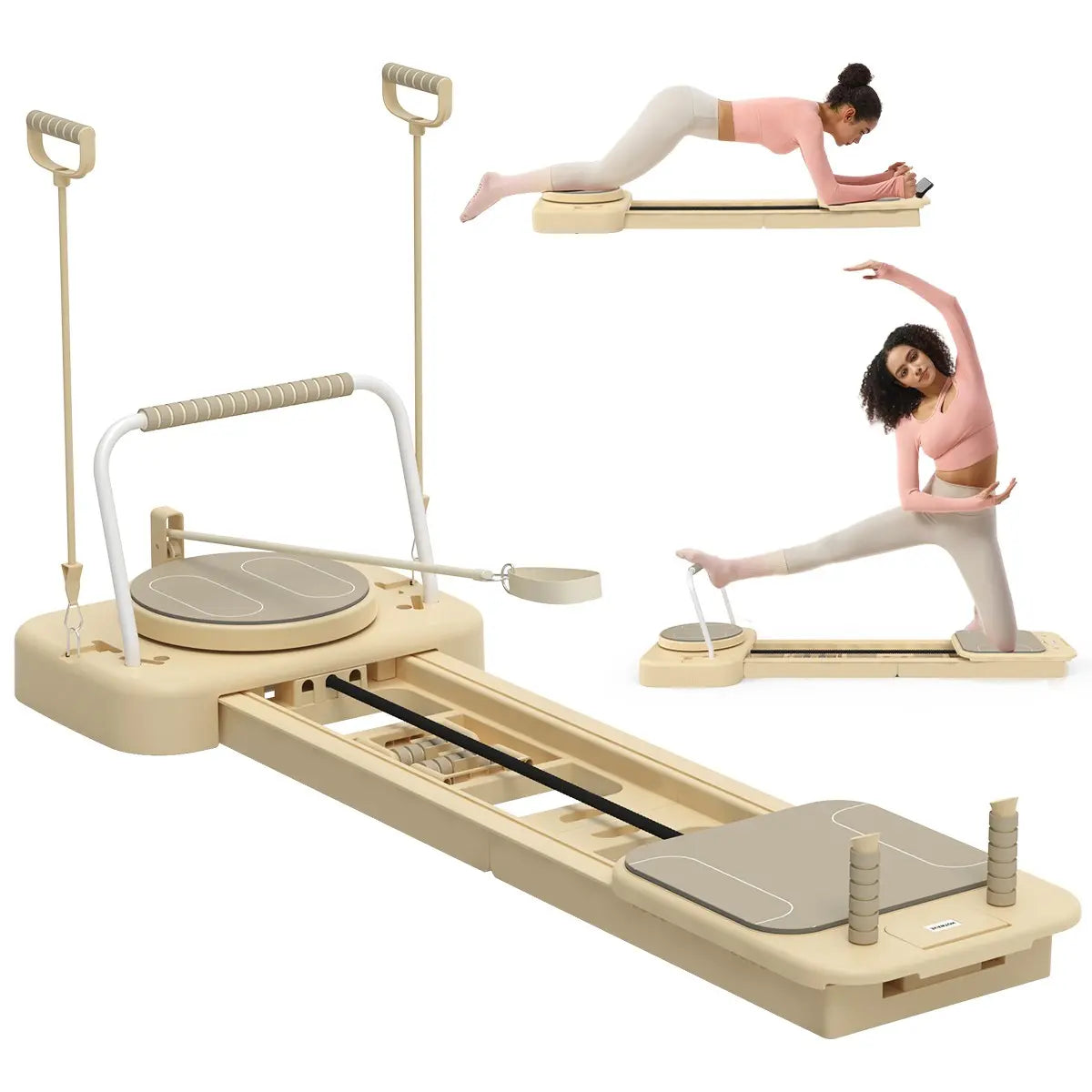 Transform Your Home Workout with the HOTWAVE 7-in-1 Portable Pilates Reformer - Compact, Durable, and Designed for Full-Body Sculpting