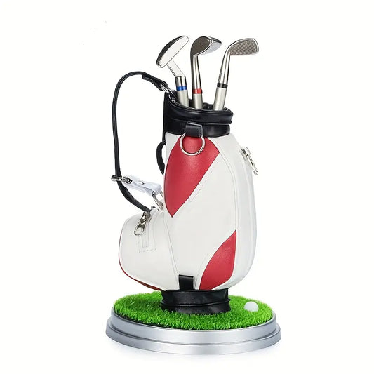 Golf Pen Holder + 3-Pen Set Creative Design Brightens Your Office Desk Perfect Holiday Gift for Office Workers and Gift-Givers