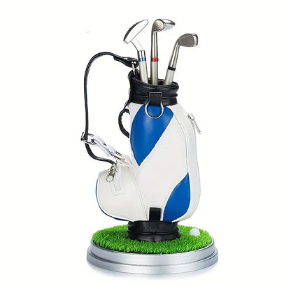 Golf Pen Holder + 3-Pen Set Creative Design Brightens Your Office Desk Perfect Holiday Gift for Office Workers and Gift-Givers