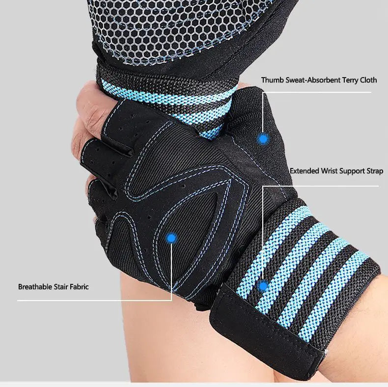 Elevate Your Workout with Padded Fingerless Weightlifting Gloves for Ultimate Grip and Hand Protection