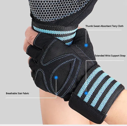 Elevate Your Workout with Padded Fingerless Weightlifting Gloves for Ultimate Grip and Hand Protection