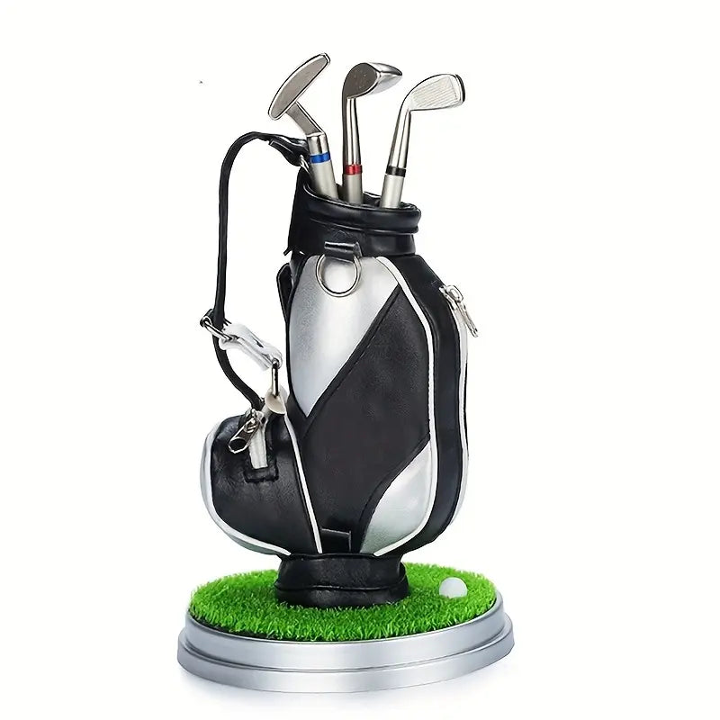 Golf Pen Holder + 3-Pen Set Creative Design Brightens Your Office Desk Perfect Holiday Gift for Office Workers and Gift-Givers