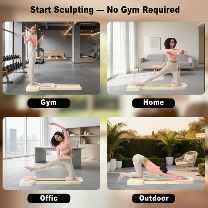 Transform Your Home Workout with the HOTWAVE 7-in-1 Portable Pilates Reformer - Compact, Durable, and Designed for Full-Body Sculpting