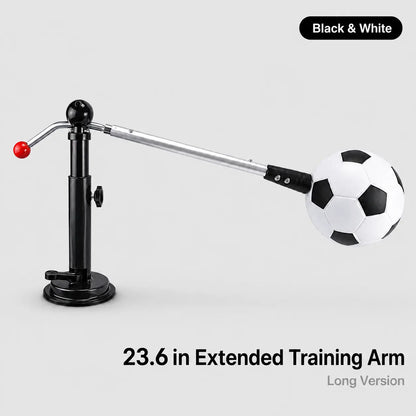 360° Rotating Soccer Training Kicker for Kids, Adjustable Indoor Soccer Ball Trainer with Suction Cup, Foldable Soccer Ball Holder for Parent-Child Home Practice