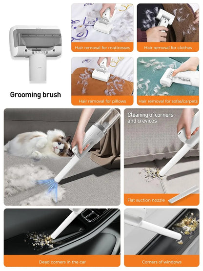 Revolutionary Cordless Pet Grooming Vacuum Set - Whisper-Quiet Hair Removal with 5 Versatile Grooming Tools for Happy, Calm Pets