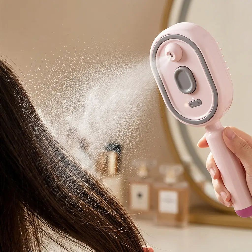 Transform Your Hair Care Routine with the Multi-Function Hair Mist Spray Comb – Portable Detangling Brush for Effortless Styling and Hydration