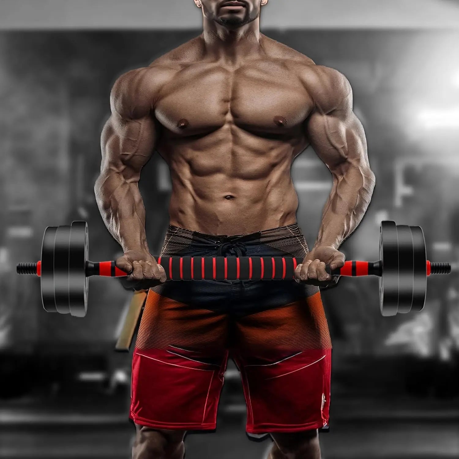 Summervibes 22/44Bls Adjustable Dumbbell Set for Home Gym Fitness Weight Plates, 3-In-1 Ergonomic Modes, Heavy Duty Cast for Strength Training Barbell Weight Set Exercise Equipment Gifts for Mother'S Day