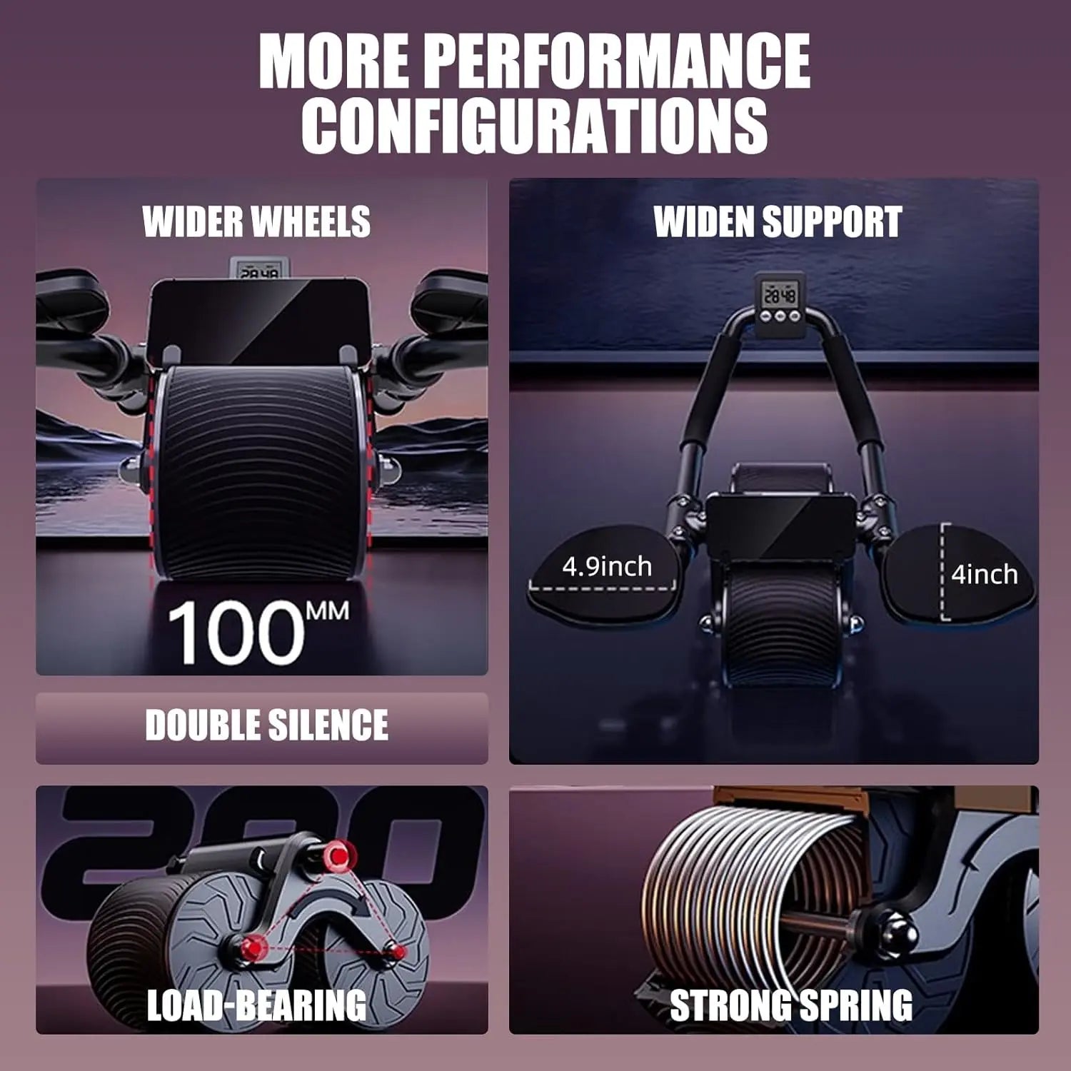 Transform Your Core with the Summerwins Ab Roller Wheel - Smart Rebound Design & Phone Holder for Ultimate Workout Experience