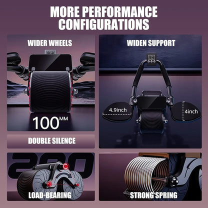 Transform Your Core with the Summerwins Ab Roller Wheel - Smart Rebound Design & Phone Holder for Ultimate Workout Experience